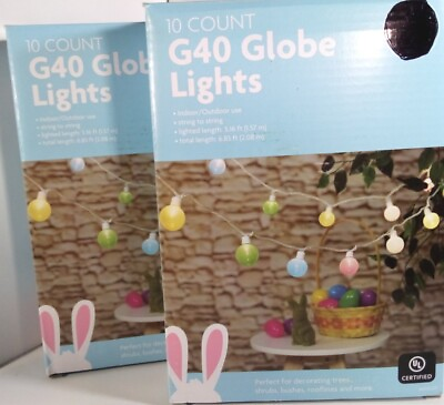 #ad Globe String Lights 10 Count Indoor Outdoor LL 5.16 Ft. UL Certified New Lot 2 $19.95