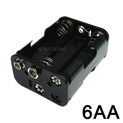 #ad NEW Battery Holder for 6 x AA Cell 9V with 9 Volt Snap Terminal *USA Seller* $7.49