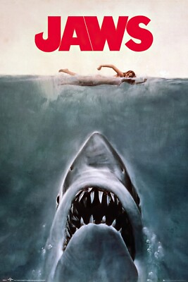 #ad Jaws Movie Poster Regular Style Key Art Size: 24quot; X 36quot; $12.99