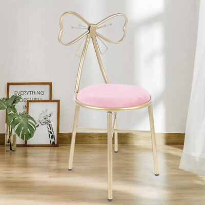 #ad Pink Chair Velvet Chair Light Luxury Butterfly Shaped Princess Chair Chair Seat $54.00