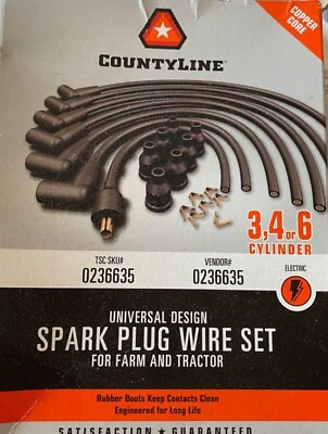#ad SPARK PLUG WIRE SET UNIVERSAL 6 Cyl farm tractors Countryside 1 Set Used $25.00