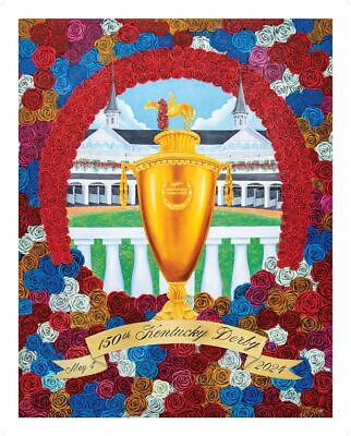 #ad 2024 Kentucky Derby 150th Anniversary Poster Print NO Frame $18.99