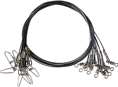 #ad Stainless Fishing Wire Steel Leaders Line 19.68 In 125 Lb Heavy Duty Snaps 20 Pc $15.66