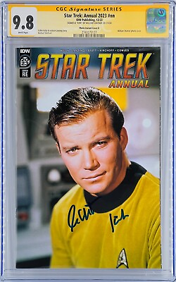 #ad William Shatner quot;Kirkquot; Signed Photo Cover CGC SS Graded 9.8 Star Trek Annual #nn $448.98