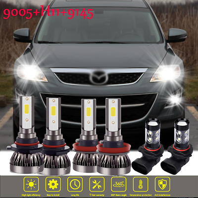 #ad For Mazda CX 9 2007 2012 Combo 6x LED Headlight High Low Beam Fog Light Bulb Kit $29.29