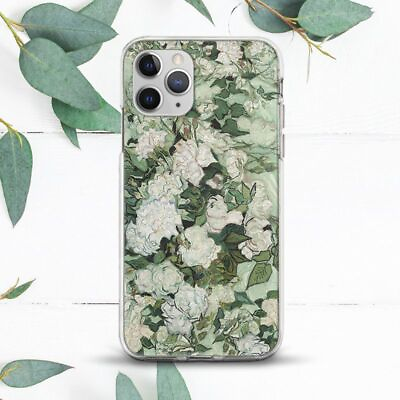 #ad Vintage Sage Green Flowers Retro Case For iPhone X SE 11 12 13 14 15 Pro Max XR $13.49