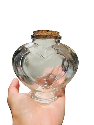 #ad Heart Shap Glass Container Spell Jars Empty Craft Bottles Large Glass Jars DIY $17.85