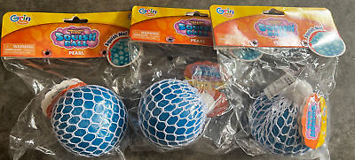 #ad Mesh Squishy Blue Stress Balls 3 Pack Sensory Fidget Toys Squishy Balls $16.99
