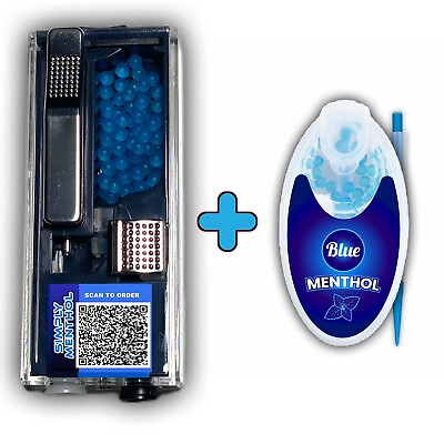 #ad 100 Cigarette Menthol Balls Blue Menthol Bead Crush With Dispenser Applicator $17.00