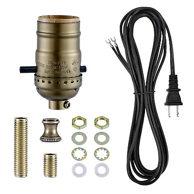 #ad Lamp Rewire KitLamp Socket Replacement KitAntique Brass Light Socket with... $19.09