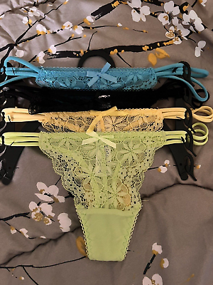 #ad Multi color G string Lace Thongs Size Medium $7.75