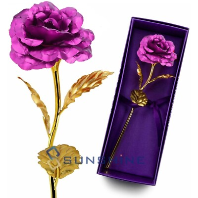 #ad Real Dipped Rose 24k Gold Rose Portable Gold Dipped Rose Artificial Rose Flower $10.75