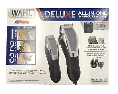 #ad Wahl Deluxe Kit Haircutting Hair Clipper Full Size Trimmer Corded and Cordless $34.99