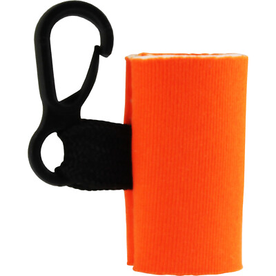 #ad 1 Orange Clip On Neoprene Sleeve Lip Balm Holster LIPSTICK HOLDER Key Chain $5.99