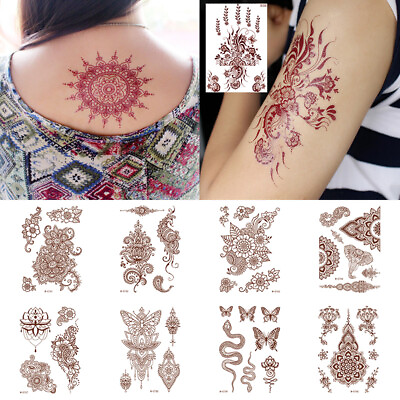 #ad Temporary Tattoo Mandala Henna tattoos For Women Fake waterproof t 🔥 $1.55