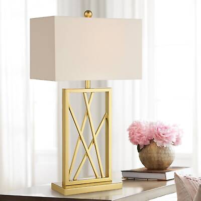#ad Claudia Modern Table Lamp 26 1 2quot; High Brass Open Metal for Bedroom Living Room $89.99