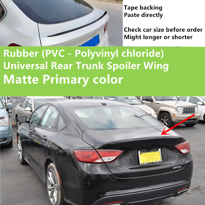 #ad 46.85inch For Chrysler 200 15 17 Universal Tail Spoiler Wing Rubber Matte Black $31.32