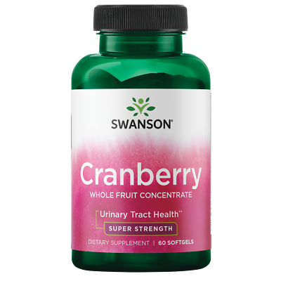 #ad Swanson Cranberry Whole Fruit Concentrate Super Strength 420 mg 60 Softgels $11.17
