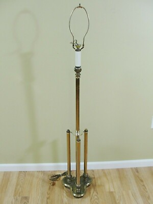 #ad Stiffel Vintage Brass Bouillotte Candlestick Floor Lamp for repair parts $124.95