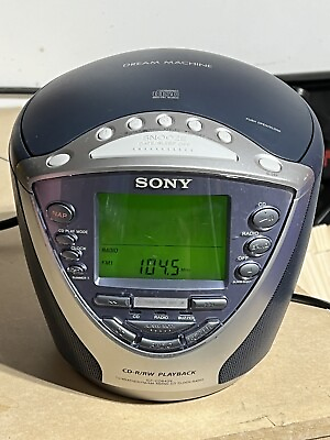 #ad Sony Dream Machine ICF CD843V CD Player AM FM 4Band Weather Alarm Clock Radio $28.98