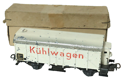 #ad Alter Märklin Refrigerator Wagon Sheet Metal Gauge H0 Model Railway Cool Car $113.50