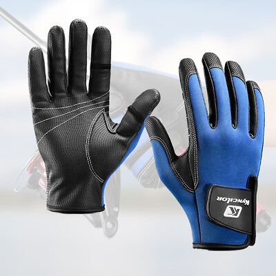 #ad Leaky Finger Fishing Gloves Waterproof Neoprene Winter Warm Gloves for Men Women $11.89