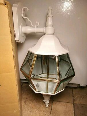 #ad Trans Globe Lighting Unused Uninstalled 23quot; White Outdoor Porch Lantern Light $65.00