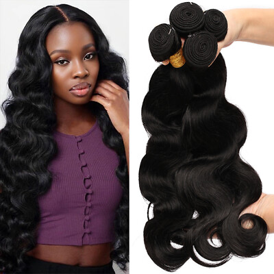 #ad Brazilian Virgin Human Hair Bundles Extensions Straight Water Curly Body Wave US $28.19