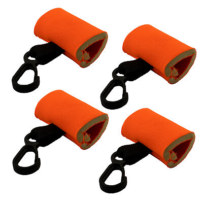 #ad 4 Orange Clip On Neoprene Sleeves Lip Balm Holster LIPSTICK HOLDER Key Chain $8.99