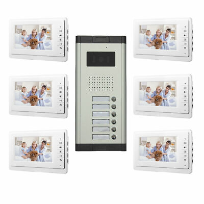 #ad Wired Apartment Video Door Phone Audio Visual Intercom Entry System $404.36