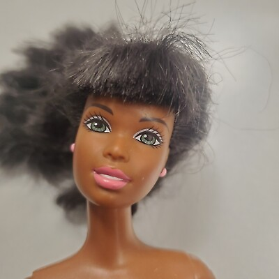 #ad Vintage 1990s Barbie CHRISTIE African American Mattel Green Eyes Long Hair NUDE $12.99