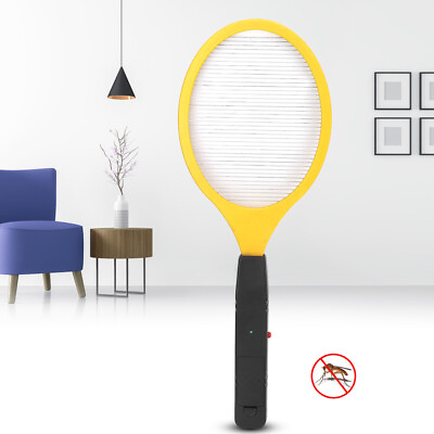 #ad Cordless Battery Power Electric Fly Mosquito Swatter Bug Racket Killer Yellow $11.96