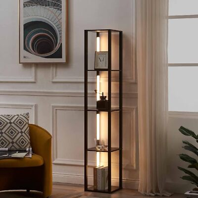 #ad #ad 64quot; Display Shelf with Lights LED Shelf Floor Lamps for Living Room $73.58