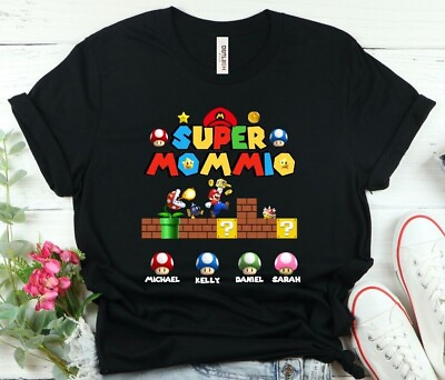 #ad Custom Super Mommio Mario Happy Mothers Day Shirt Super Mommio Toad Shirt $16.99