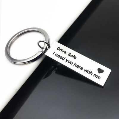 #ad Personality Drive Safe Keyring Gift KeyChain Charm For Unisex Metal Accessory $1.48