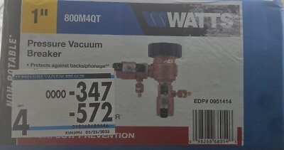 #ad Watts 1quot; Anti Siphon Pressure Vacuum Breakers 800M4 QT $135.00