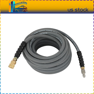 #ad Pressure Washer Hose Gray Non Marking 100#x27; 4000psi 3 8quot; w Quick Connects $79.59