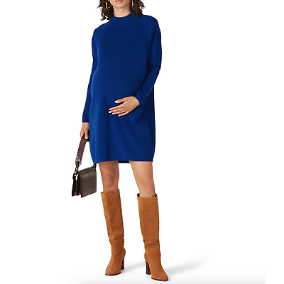 #ad Hatch Belen Sweater Dress XS S 0 Maternity Cobalt Blue Turtleneck Partum $98.00