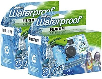 #ad Fujifilm Disposable Quicksnap Waterproof Pool Underwater 35Mm Camera Pack of 2 $18.99