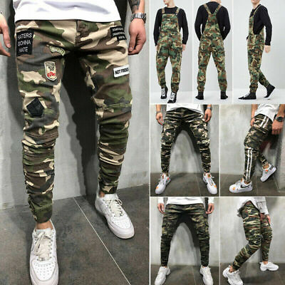 #ad Mens Skinny jeans MILITARY Denim Pant Trousers Camouflage pants Army green pants $33.99