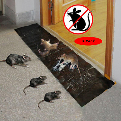 #ad 3Pack Large Mice Mouse Glue Traps Rodent Catcher Rat Board Indoor Super Sticky $11.99