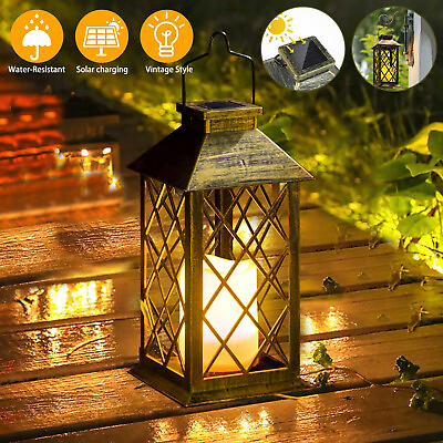 #ad #ad Solar Hanging Lantern LED Lights Outdoor Yard Patio Garden Lamp Waterproof Decor $15.48