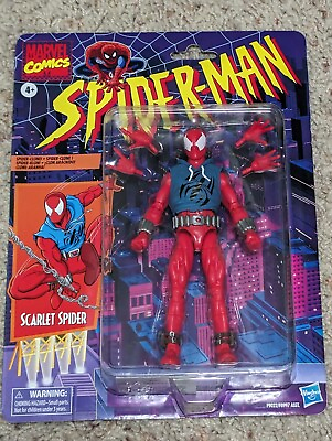#ad Marvel Legends Spider Man Scarlet Spider Retro 6quot; Hasbro Brand New In Hand $39.99
