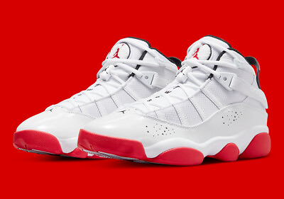 #ad Nike Air Jordan 6 Rings Cherry White University Red 322992 160 sz 12 Men#x27;s Retro $119.99
