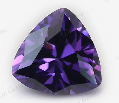 #ad 10X10mm Natural Purple Sapphire 5.95ct Trillion Faceted Cut VVS Loose Gemstone $10.13