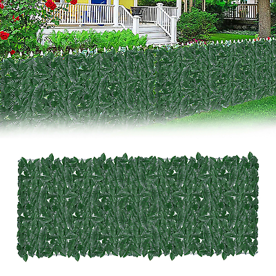 #ad 20quot;x39.5quot; Artificial Faux Ivy Leaf Hedge Fencing Privacy Fence Garden Screen $9.73