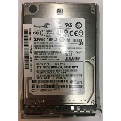 #ad CF00541 4283 Fujitsu 146GB 10K RPM SAS 2.5quot; HDD for Sun M4000 M5000 Series $159.00