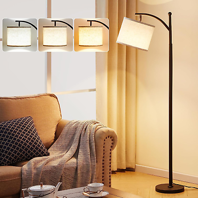 #ad 3 Color Lamps for Living Room Standing Lamp Adjustable Shade Bedroom with Bulb $42.95