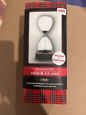 #ad Magnetic Hourglass w Wood Base $7.00