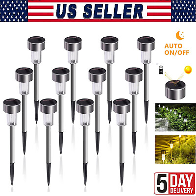 #ad 10X Solar Garden LED Lights Outdoor Waterproof Landscape Lawn Pathway LED Lamp $22.99